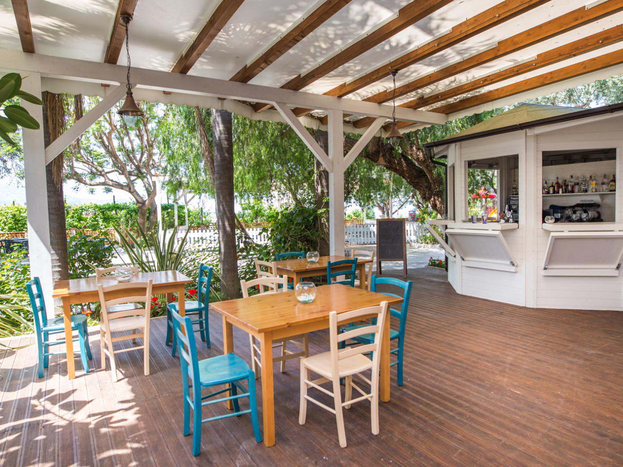 Il ristorante all'aperto